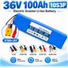 Batteria al Litio Ricaricabile 36V 100Ah 18650 10S3P 800W per Scooter Elettrico Modificato 36V con BMS, xt60 con DC