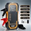 NONE Gonfiatore per pneumatici portatile con display digitale 4 in 1, compressore d'aria ricaricabile tramite USB, dispositivo di avviamento di emergenza per auto, avviatore di emergenza per auto