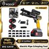 NONE Pinza crimpatrice idraulica elettrica Podofo 90KN per terminali in rame 240mm²/alluminio 185mm², pinza crimpatrice senza fili con motore brushless e matrici multi-misura, 360° ° Rotazione, 2 Batterie