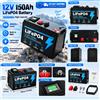 DAGENLY Batteria LiFePO4 12V 150Ah a Ciclo Profondo, 4000+ Cicli, Batteria al Litio Ricaricabile per Camper, Roulotte, Caravan, Impianti Solari Off-Grid, Motori Elettrici per Barche, UPS, Consegna Rapida in