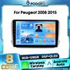 podofo Autoradio Android 2DIN Podofo per Peugeot 2008 2015, con ricevitore FM RDS, Bluetooth, WIFI, DSP, Carplay wireless, Android Auto e navigazione GPS