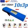 DAGENLY Pacco batteria al litio da 36 V e 100 Ah, modello 18650, ricaricabile, configurazione 10S3P, con sistema di gestione della batteria (BMS), per biciclette elettriche, scooter elettrici, biciclette e