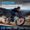 HedaTX TX29 Ebike con motore doppio da 1000W, 48V19.2Ah, pneumatici larghi 27.5×3.0, sospensione completa, freno idraulico, display LCD a colori, bicicletta elettrica per tutti i terreni
