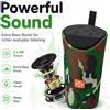 NONE Altoparlante Bluetooth portatile 5.0 con potenziamento dei bassi, suono stereo da 10 W, radio FM, USB, slot per scheda Micro SD e ingresso AUX, altoparlante wireless ideale per viaggi all'aperto.