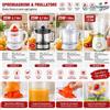 NONE Collezione di spremiagrumi e frullatori elettrici: 25W, 600W, 0,7L, 1L, 1,5L. Spremiagrumi automatico per arance e limoni, estrattore di succo a doppia rotazione, frullatore da banco con funzione