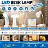NONE Lampada da scrivania a LED ricaricabile, con controllo touch, intensità regolabile, luce delicata per gli occhi, ideale per la lettura, con angolazione regolabile a 360°. ° Lampada da Tavolo