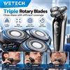 NONE WETECH W1517 Rasoio Professionale con Testina Flottante 4D Ricaricabile USB Impermeabile per Uso a Secco e Bagnato con Tripla Lama