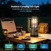 NONE Lanterna da campeggio portatile a LED ricaricabile, con due modalità di illuminazione (luce calda e fredda), uscita USB, funzione di power bank per emergenze, lampada portatile per campeggio