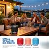 NONE WETECH, altoparlante Bluetooth portatile 5.3, 8W, suono potente con bassi potenziati, luci LED RGB lampeggianti, tecnologia TWS Link+, ricarica tramite USB-C, mini altoparlante wireless ideale per la