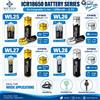 NONE Batteria ricaricabile agli ioni di litio ICR18650, 3,7 V, 1200 mAh, con connettore a bottone e superficie piatta, cella al litio, confezione da 1 o 2 pezzi, per lampade frontali a LED, torce,