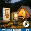 NONE Lanterna da campeggio ricaricabile con luce LED, batteria da 3000 mAh, lampada portatile da campeggio con connessione USB-C, dotata di luce calda e fredda, ideale per escursioni all'aperto e