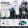 NONE SpeedTire+ Caricabatterie da auto USB-C da 20 W, adattatore di ricarica rapida con doppia porta USB, 18 W USB-A PD QC3.0, con cavo Type-C/Lightning.