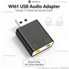 NONE Adattatore audio USB WI61, scheda audio esterna virtuale 7.1, da USB a jack da 3,5 mm, con porta separata per microfono e cuffie, plug and play, non richiede driver, compatibile con PC, laptop e PS4.