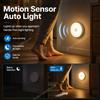 NONE Luce notturna con sensore di movimento ricaricabile tramite USB, lampada da parete a LED senza fili con supporto magnetico adesivo, ideale per camera da letto, scale, corridoio, armadi, guardaroba e
