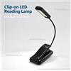 NONE Lampada da lettura a LED con clip, alimentazione a doppia fonte (USB e batteria AAA), braccio flessibile, mini lampada da scrivania con clip, ideale per libri, lettino, testiera del letto e viaggi.