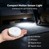 NONE Luce LED con sensore di movimento magnetico, ricaricabile tramite USB, a forma rotonda, da parete, ideale come luce notturna per armadi, comodini, corridoi e locali di stoccaggio.