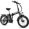 WILDEWAYEBIKE Bicicletta elettrica a lunga autonomia, 1680 Wh, modello FW11S PRO, batteria 48 V 35 Ah, motore da 250 W, velocità massima 25 km/h, autonomia fino a 200 km, pneumatici larghi 20×3.0, freni a disco