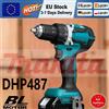 MARKTITA Per trapano avvitatore a impulsi elettrico senza fili DHP487 18V, utensile elettrico portatile, trapano professionale per squadre di decorazione e costruzione, per foratura di legno e metallo,