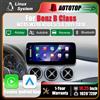 AUTOTOP Schermo multimediale da 10,25" con sistema Linux, CarPlay wireless, Android Auto, per Mercedes Classe B B180 B200 B220 B260 W245 W246 2011-2018, NTG4.5 NTG5.0, autoradio con Bluetooth e GPS