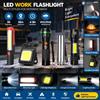 NONE Torcia da lavoro a LED 3W, torcia a LED COB, impermeabile IP44, lampada da lavoro portatile, base magnetica, lampada da appendere, lampada da ispezione ricaricabile con 50 lumen di luminosità, ideale