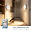 NONE Lampada da parete a LED con sensore di movimento, ricaricabile, con base magnetica, luce notturna COB, da applicare con adesivo, ideale per scale, armadi e camere da letto.