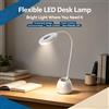 NONE Lampada da scrivania a LED flessibile, ricaricabile, con portapenne, intensità regolabile, ideale per lo studio, la lettura, l'ufficio e l'illuminazione da comodino.