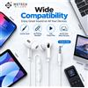 NONE Auricolari in-ear con cavo, microfono e controllo del volume, dotati di inserti auricolari in silicone morbido e cavo da 125 cm, per un comfort ottimale.