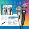 NONE Microfono dinamico portatile con cavo, direzionale, professionale, ideale per canto, discorsi, karaoke, matrimoni, feste, spettacoli e presentazioni in pubblico, dotato di cavo lungo 2 metri e