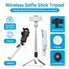 NONE Bastone per selfie portatile e retrattile, 3 in 1, con treppiede pieghevole e telecomando wireless Bluetooth, ideale per smartphone, viaggi, attività all'aperto, vlog e fotografia.