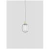 Vistosi RIFLESSO SOSPENSIONE P CRISTALLO TRASPARENTE ORO SATINATO 3 L32CC LED 3000K 12W 1600lm DIMMERABILE