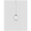 Vistosi RIFLESSO SOSPENSIONE P CRISTALLO TRASPARENTE RAME SATINATO 2 L32CC LED 3000K 12W 1600lm DIMMERABILE