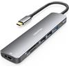 UANTIN Adattatore multiporta USB C Hub 7 in 1 per MacBook Pro/Air, USB di tipo C a 4K HDMI, 100 W PD, SD/TF, USB 3.0 e USB 2.0, Dongle USBC compatibile per laptop e altri dispositivi di tipo C