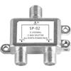 zoerbufan Distributore SAT BK a 2 Vie - Ripartitore di Segnale TV - Distributore Satellitare, 5-2500MHz F-Connettore Adattatore/Ripartitore per Cavo Antenna SAT, HDTV, Full HD