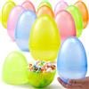 JOYIN 12 pezzi di Giganti Gusci d'uovo Vuoto di Plastica di Colore Brillante, Uova di Pasqua per le Cacce di Pasqua Colore Assortito per Riempire con i Dolcetti Bomboniere per la Festa di Pasqua