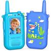 iKidiki Walkie Talkie Bambini Ricaricabili, Gioco Bambino 3 4 5 6 7 8 Anni Maschio Video Woki Toki Regalo Bimbo 3-8 Anni Giochi da Esterno per Bambini Idee Regali di Compleanno Giocattoli Dinosauro
