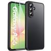 FLLAO Opaca Cover Compatibile con Samsung Galaxy A56 5G con 2 Vetro Temperato, [Della Fotocamera Protezione] Anticaduta Antiurto Anti-Graffio Anti-Impronte Hard PC Glassata Custodia Nero