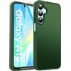 FLLAO Opaca Cover Compatibile con Samsung Galaxy A16 5G/4G con 2 Vetro Temperato, [Della Fotocamera Protezione] Anticaduta Antiurto Anti-Graffio Hard PC Glassata Traslucida Custodia Giallo