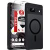 LeYi Cover Magnetica per Google Pixel 7A con 2 Pezzi Vetro Temperato (Nero) | Custodia per Pixel 7A Traslucida Opaca Anti-Impronte Resistente ai Graffi Paraurti in TPU Antiurto Protettiva Case