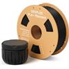 DEEPLEE PLA+ Filamento per stampante 3D Nero 1kg | Filamenti PLA 1,75 mm, facili da usare, bobina in cartone, avvolgimento ordinato, colori brillanti, maggiore tenacità