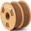 DEEPLEE PLA+ Filamento per stampante 3D Marrone 2kg | Filamenti PLA 1,75 mm, facili da usare, bobina in cartone, avvolgimento ordinato, colori brillanti, maggiore tenacità