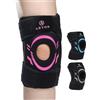 ABYON Ginocchiera Uomo Donna - Ortesi Ginocchio Regolabile per Menisco, Artrosi, ACL MCL - Supporto Rotuleo in Neoprene con Stabilizzatori Laterali per Sollievo Dolore e Recupero