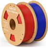 DEEPLEE PLA+ Filamento per stampante 3D Osso/Blu Scuro 2kg pacco | Filamenti PLA 1,75 mm, facili da usare, bobina in cartone, avvolgimento ordinato, colori brillanti, maggiore tenacità