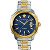 Versace Orologio analogico automatico da uomo con cinturino in acciaio inossidabile VAG030016, Blu, Bracciale