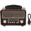 Gistuch Radio retrò vintage portatile AM FM SW Bluetooth 5.4 con batteria da 1200 mAh, antenna, porta USB tipo C e AUX