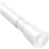 BSYXLSX Bastone tenda a pressione Bianco, 75-123 cm, Ø 22 mm,asta per tende | Asta per tende senza foratura, senza attrezzi per l'installazione, ideale per finestre, bagni e armadi