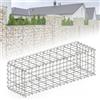 Floordirekt Lenox - Gabbione in metallo, 100 x 30 x 30 cm, rete zincata, dimensioni 5 x 10 cm, muro di pietra come recinzione da giardino, griglia per protezione della privacy