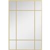 HOMCOM Specchio Moderno Stile Finestra Specchio da Parete 90x60 cm Oro | Specchiera, Camera, Soggiorno, Montaggio Verticale e Orizzontale