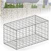 Floordirekt Lenox - Cestino per pietre in metallo zincato - 100 x 50 x 50 cm - Maglia di 5 x 10 cm - Muro di pietra come recinzione da giardino - Griglia di gabbione come protezione visiva