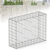 Floordirekt Lenox - Gabbione in metallo, 100 x 90 x 30 cm, rete zincata, dimensioni 5 x 10 cm, muro di pietra come recinzione da giardino, griglia per protezione della privacy