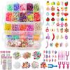 LCXCXY 15000+ Elastici Braccialetti Kit, 45 colori di Elastici per bambini, inclusi telaio, ciondoli, perline, ecc. Il Kit Elastici per Braccialetti è un giocattolo e un regalo per bambini